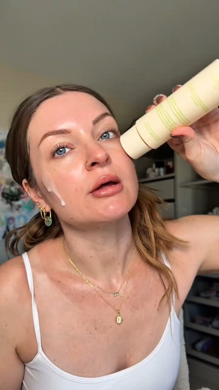 Glass of nutrients for your skin + makeup 🥛🪞 

 #LTKmorningroutine #LTKselfcare #LTKBeauty