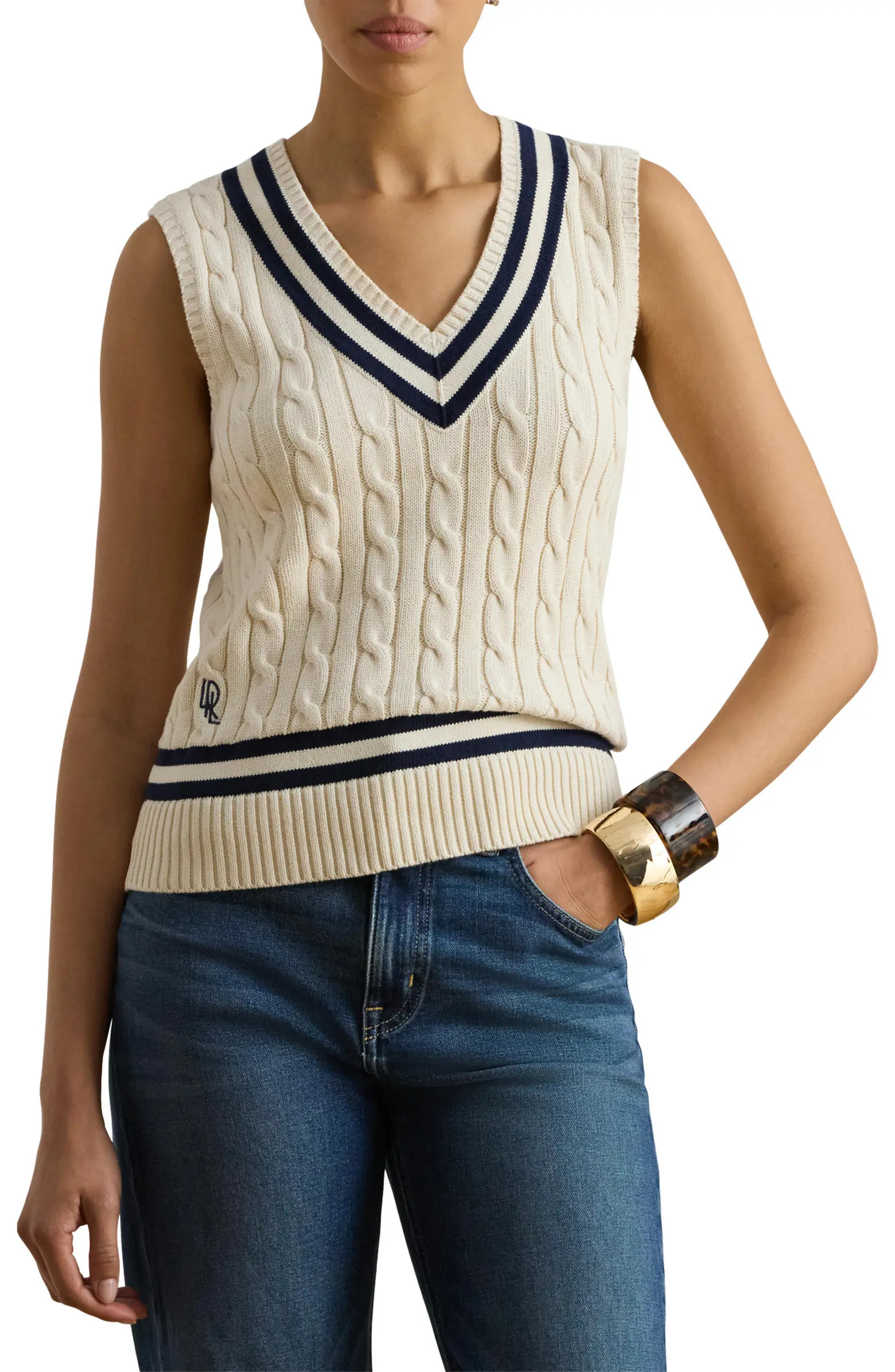 Cable Knit Cotton Cricket Sweater Vest | Nordstrom