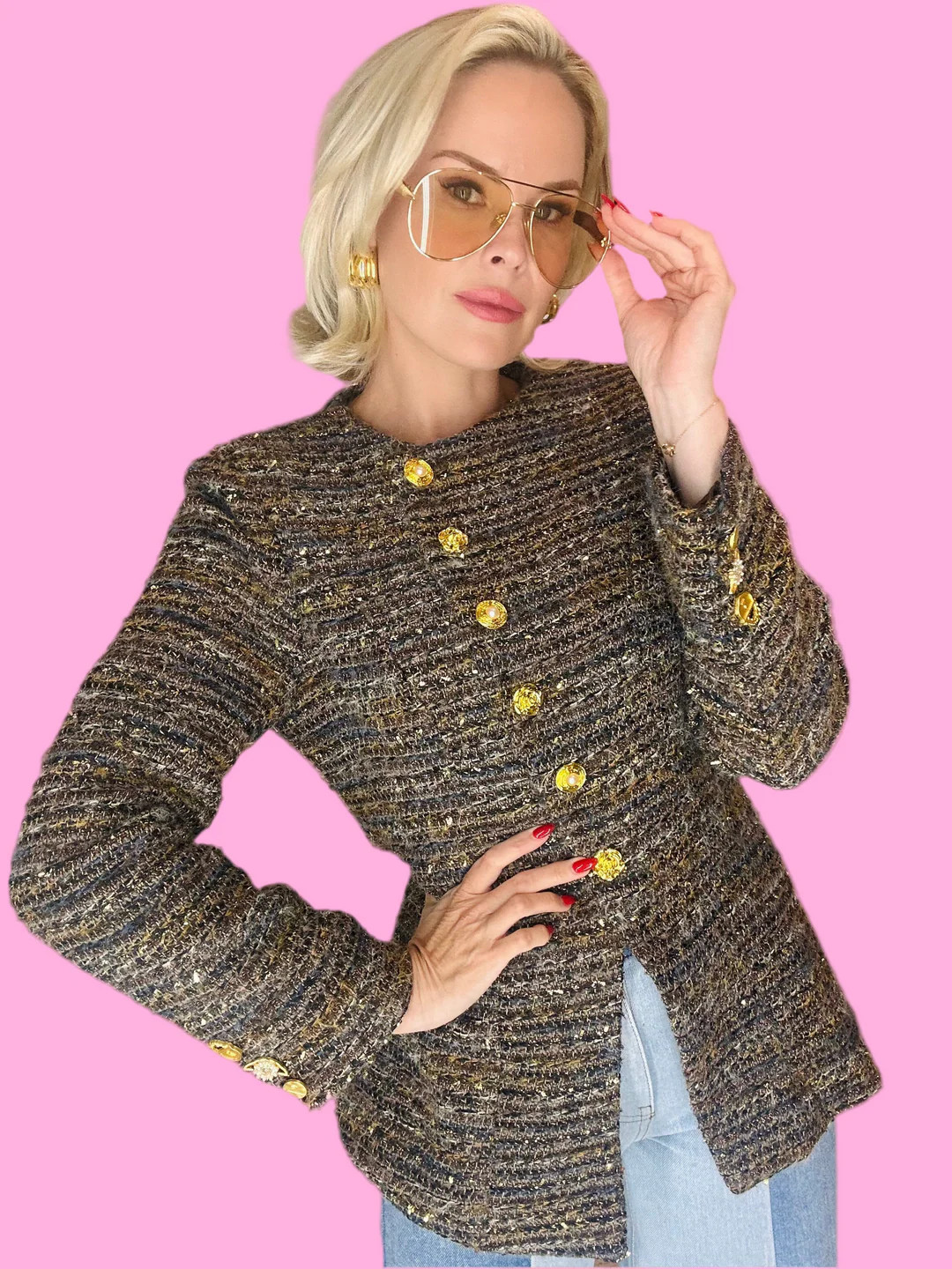 Georgie Tweed Blazer | Teggy French