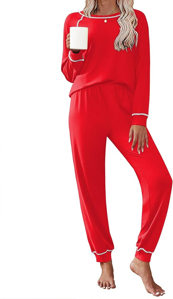 Ekouaer Pajamas Set for Women Soft Comfy Pjs Sets Long Sleeve Sleepwear Loungewear S-XXL | Amazon (US)