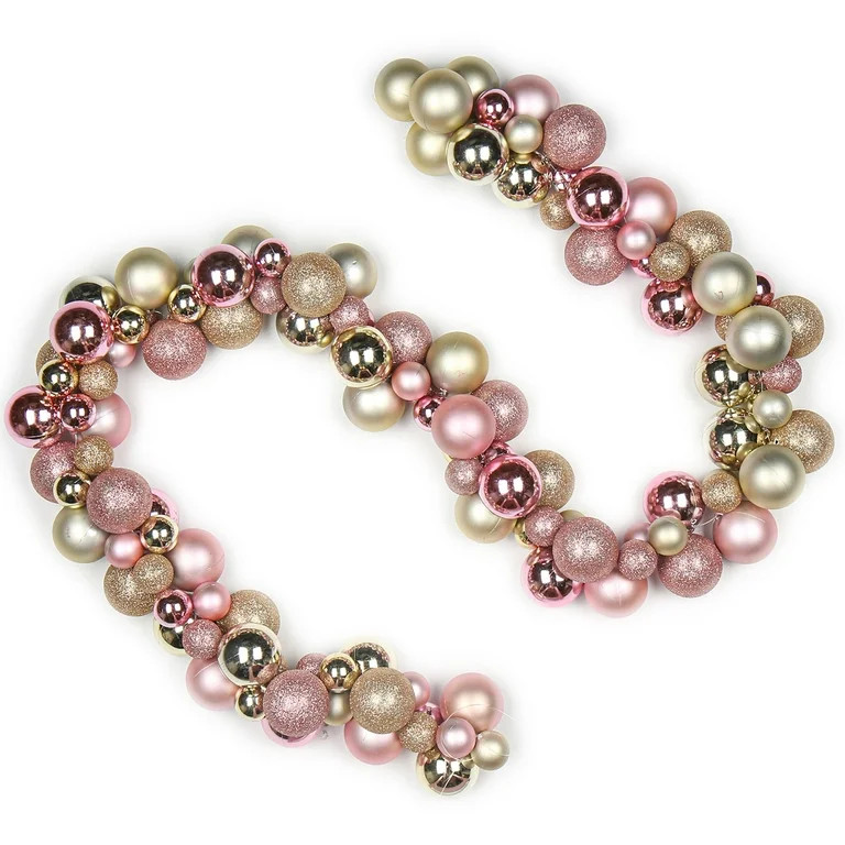 GnFlus 6Ft Christmas Ball Garland Ornaments Shatterproof Xmas Hanging Balls Holiday Party Wedding... | Walmart (US)