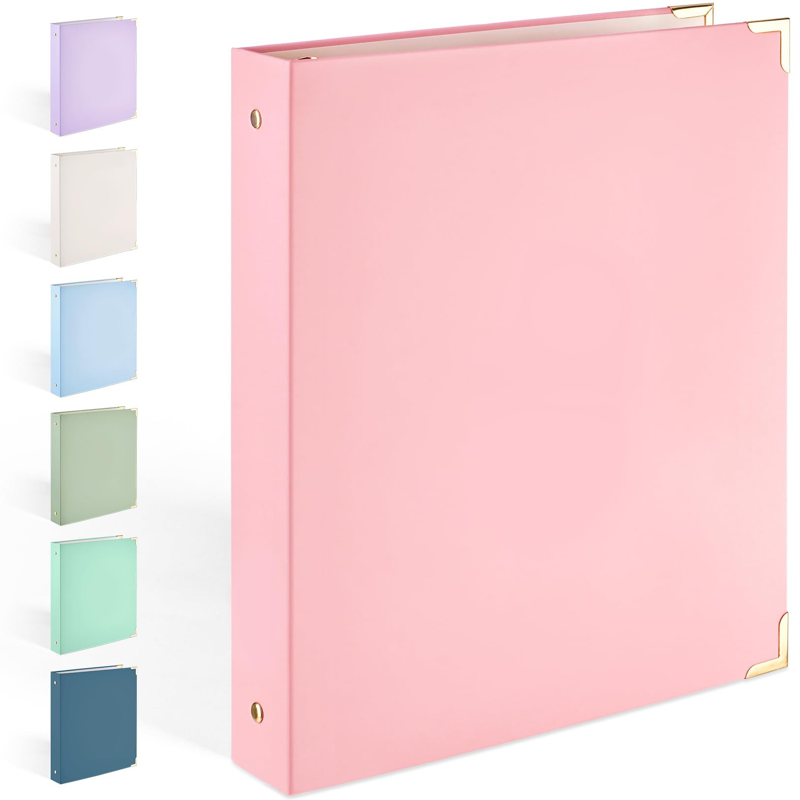 Sooez 3 Ring Binder with Metal Corners, Cute 1 Inch Binders Fits 175 Sheets of Paperwork, Three R... | Amazon (US)