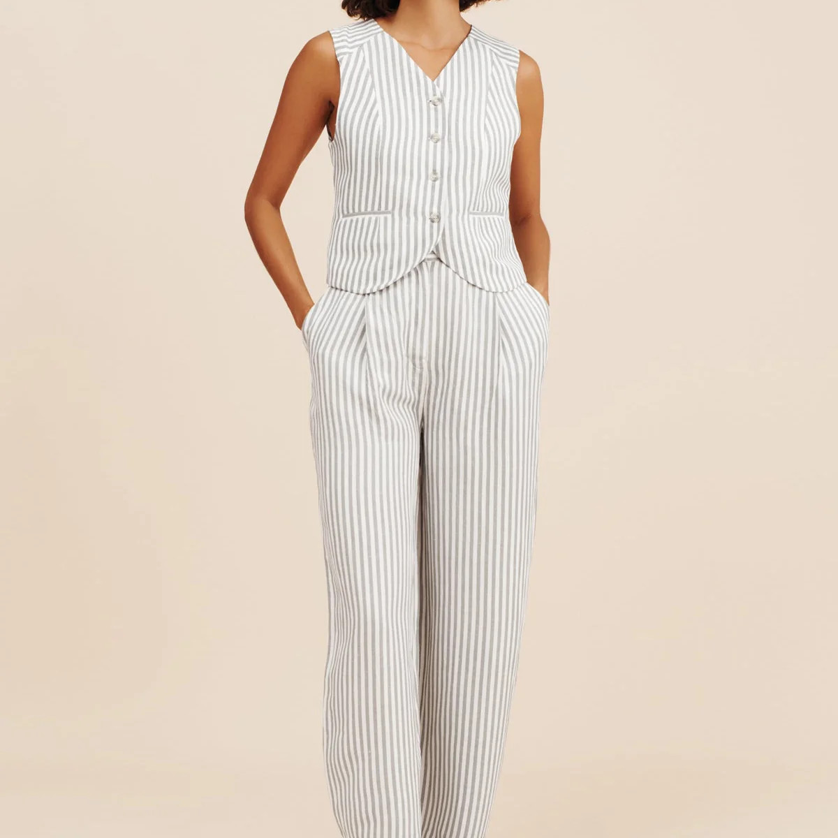 LORENZO PANT - SEAGRASS STRIPE | POSSE (US)