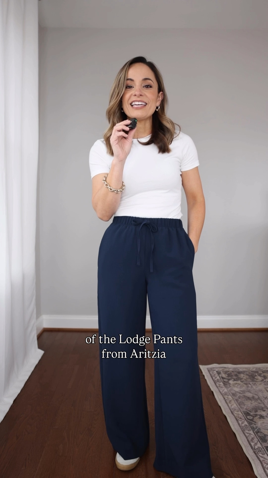 A few ways I would style the Lodge pants from Aritzia! 

Pants: xxs short - in admiral. In xxs the pants have a 28” inseam but the inseam increases as sizes go up. 

Outfit 1
White t-shirt (Quince): xs 
Brown stripe top (LOFT): petite xxs 
Sandals (DV): tts 

Outfit 2 
White t-shirt (Quince): xs 
Cardigan (Quince): xs 
Flats (Madewell): tts 

Outfit 3 
White t-shirt (Quince): xs 
Jacket (Quince): xs 
Sneakers (Gola): tts 

Outfit 4 
Yellow top (Old Navy): petite xs 
Sandals (DV): tts 

Outfit 5 
White t-shirt (Quince): xs 
Sweater (Quince): xs speckled beige 
Flats (Madewell): tts 

Outfit 6 
Denim top (J.Crew): petite xxs 
Sneakers (Gola): tts 

Outfit 7 
Sweater tee (Quince): xs 
Jacket (LOFT): petite xxs 
Flats (Madewell)

Outfit 8 
Brown stripe top (LOFT): petite xxs 
Flats (Madewell): tts 

Outfit 9 
Sweater (Quince): in speckled beige 
Flats (Madewell): tts 

My measurements for reference: I’m 4’10” and 105lbs. My bust, waist, and hip measurement is 32”, 24”, and 36”.

#LTKPetite