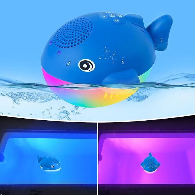 Bluetooth Pool Speaker with Colorful Lights,IP68 Waterproof Floating Speaker with Dolphin Sound,T... | Amazon (US)