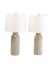 30in Set Of 2 Ceramic Textured Jug Table Lamps | Home | Marshalls | Marshalls