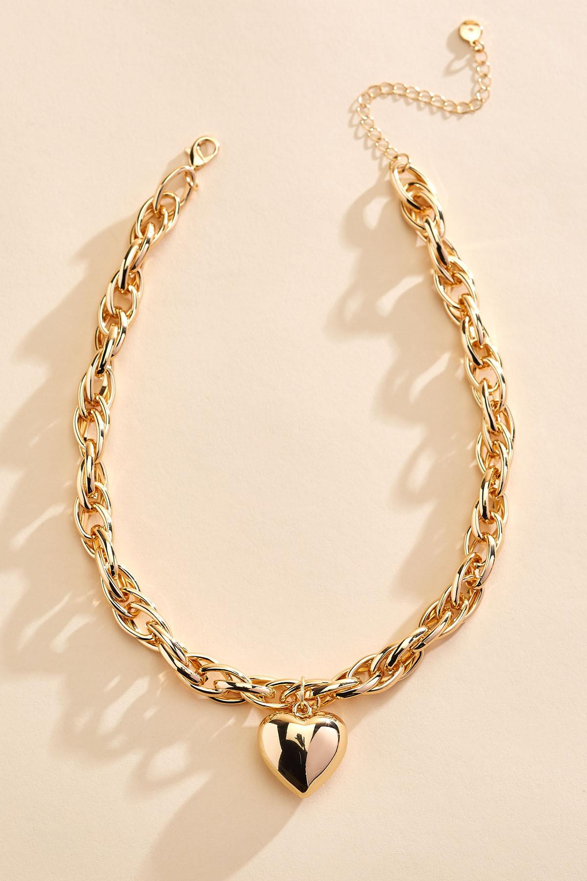 chain link heart necklace | Versona