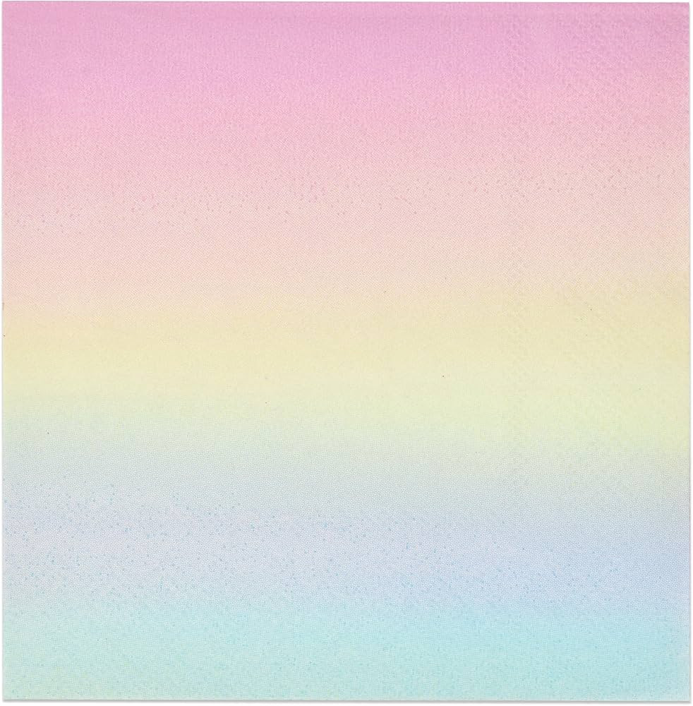 100 Rainbow Cocktail Beverage Napkins Disposable Paper Pastel Ombre Dessert Napkin for Tropical S... | Amazon (US)