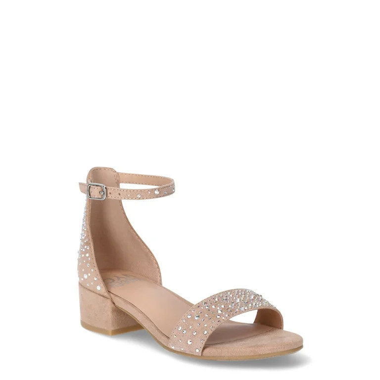 Madden NYC Little Girl & Big Girl Rhinestone Open Toe Dress Heel | Walmart (US)