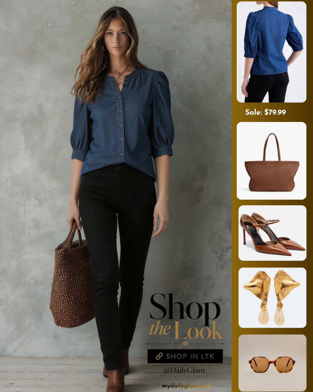 Classic Denim Shirt Minimalist Daily Outfit | Slim Fit Black Pants Look

#DenimShirtOutfit #MinimalistFashion #BlackSkinnyPants #CapsuleWardrobe #EverydayWorkwear 

 #LTKootd #LTKOver40 #LTKWorkwear