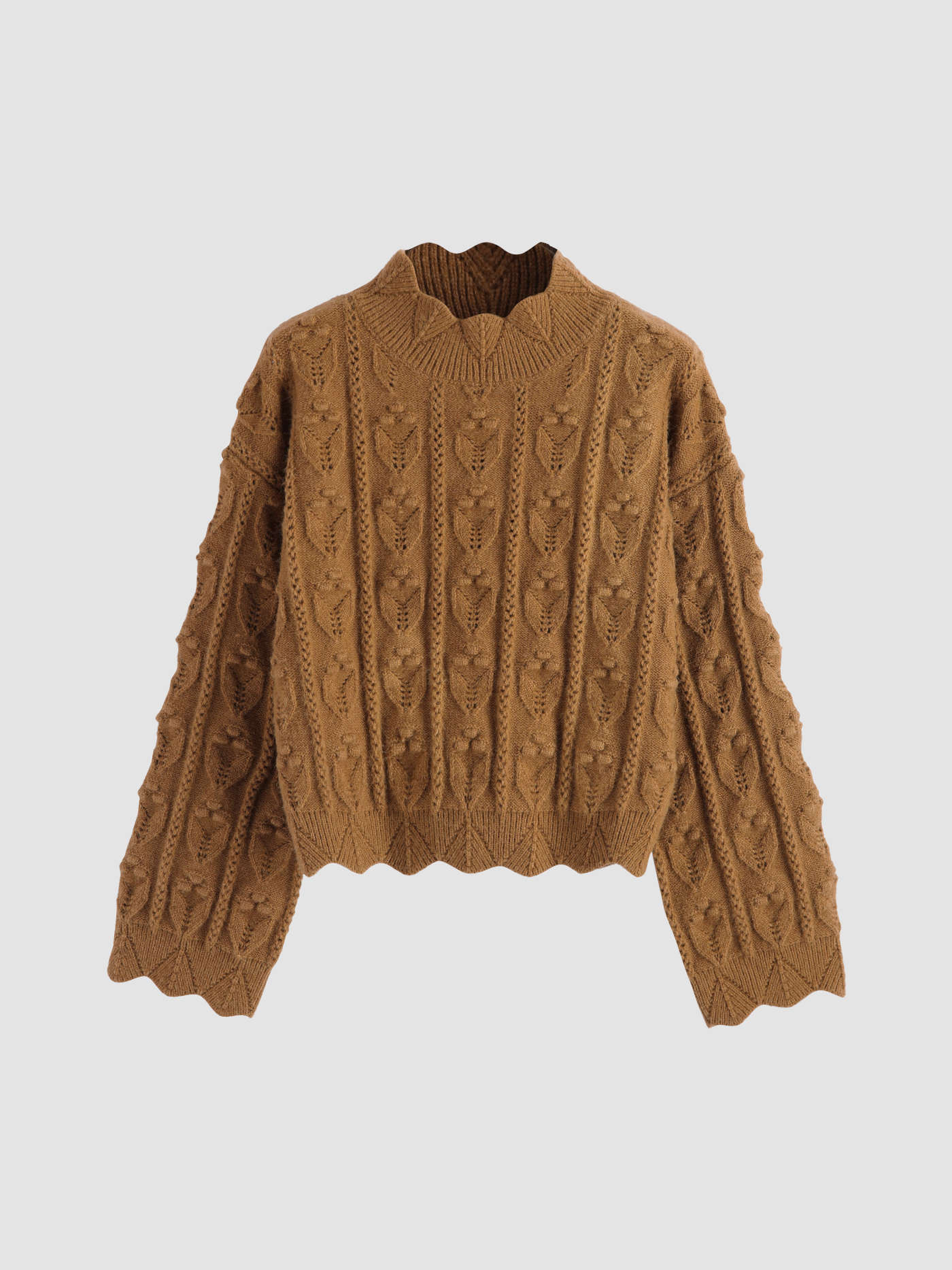 Tractor Textured High Neck Sweater | Cider