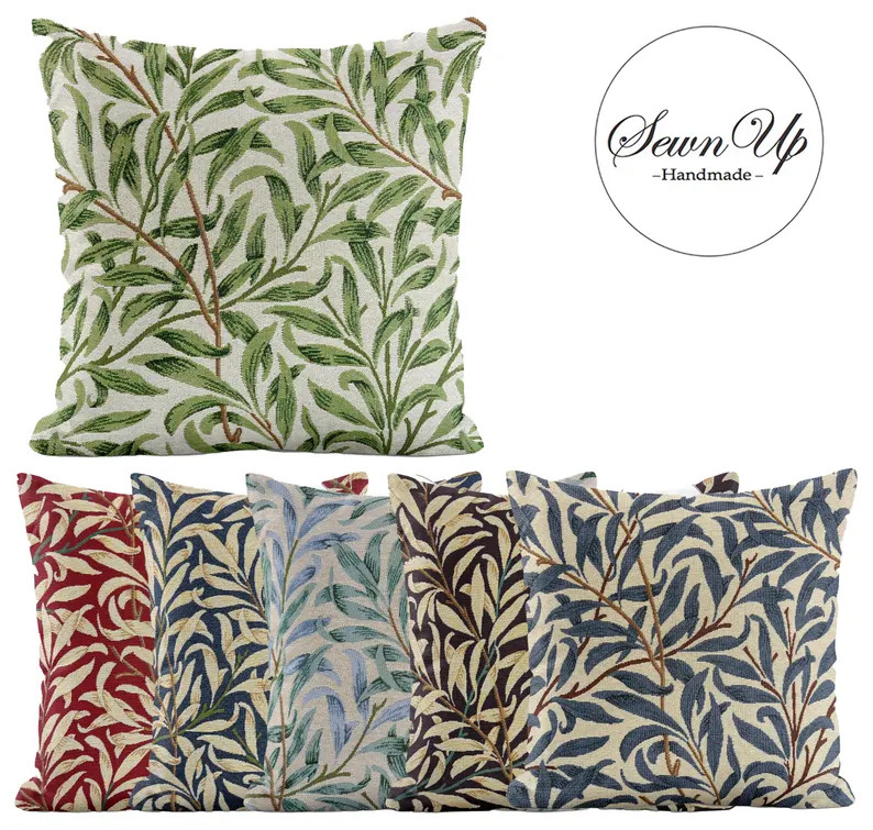 Cushion Cover 28 Sizes William Morris Willow Bough Tapestry Cotton Handmade Floral Leaves Leaf Vi... | Etsy (US)