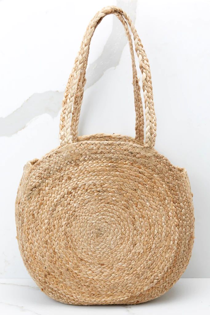 Take Me Around Natural Tan Round Bag | Red Dress 