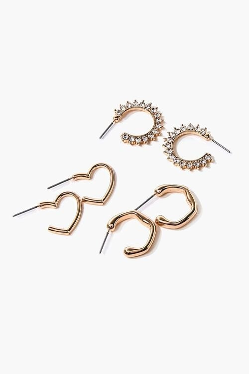 Rhinestone Hoop Earring Set | Forever 21 (US)