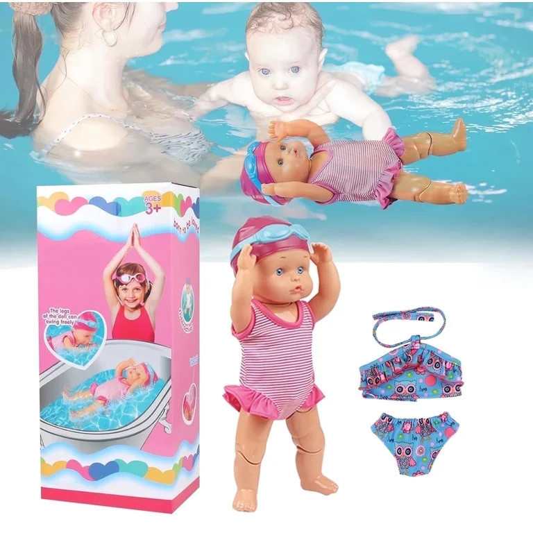 Swimming Baby Doll Toy for Girls,Bath Toys for Waterproof Swimming Doll,Swimming Baby Doll Toy In... | Walmart (US)