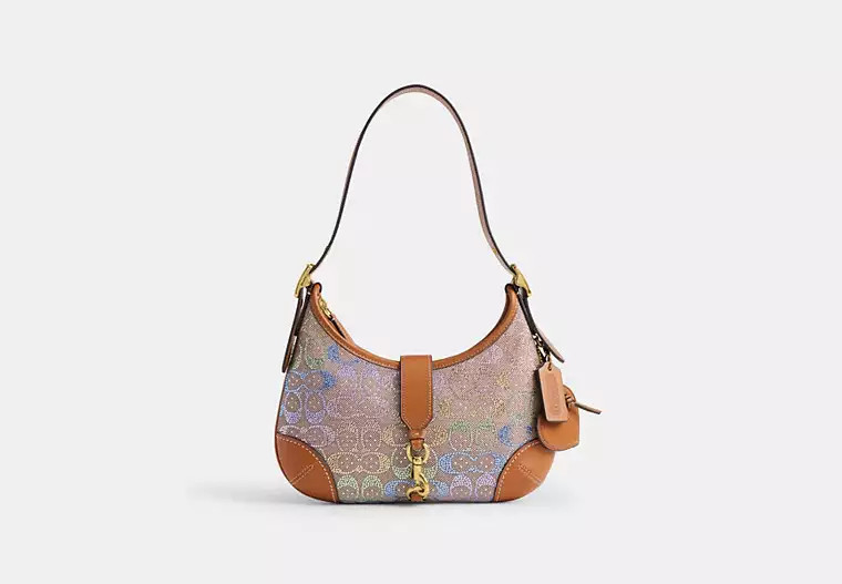 Hamptons Hobo Bag In Crystal Signature Jacquard | Coach (US)
