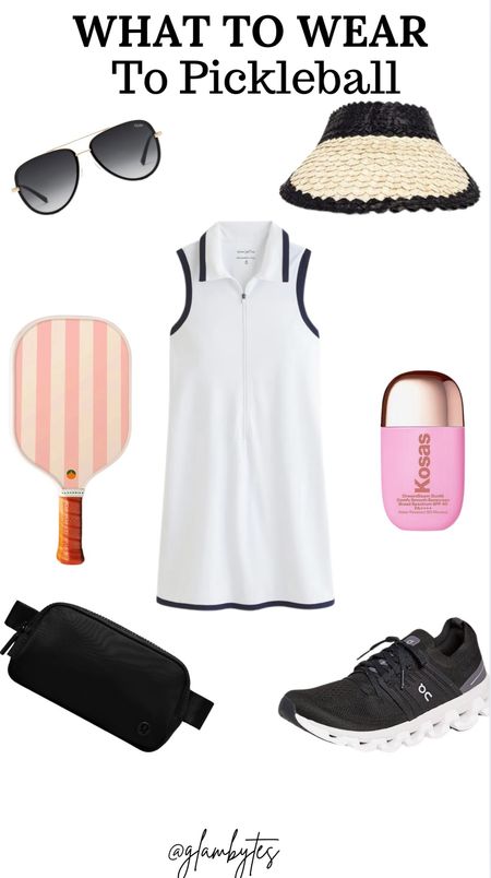 What to wear to pickleball, tennis dress, visor, sneakers 

#LTKActive