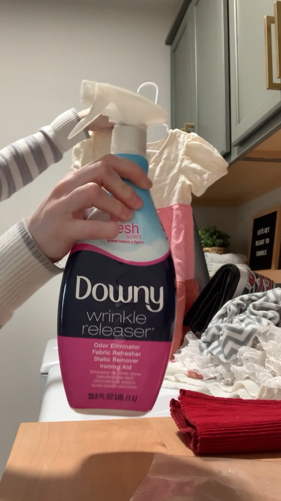 Never iron again! Seriously. The only thing I iron is my girls perler bead creations. This wrinkle released takes the wrinkles out in seconds. Spray, shake it out, and done. It is magic  

#LTKhome #LTKVideo #LTKfindsunder50