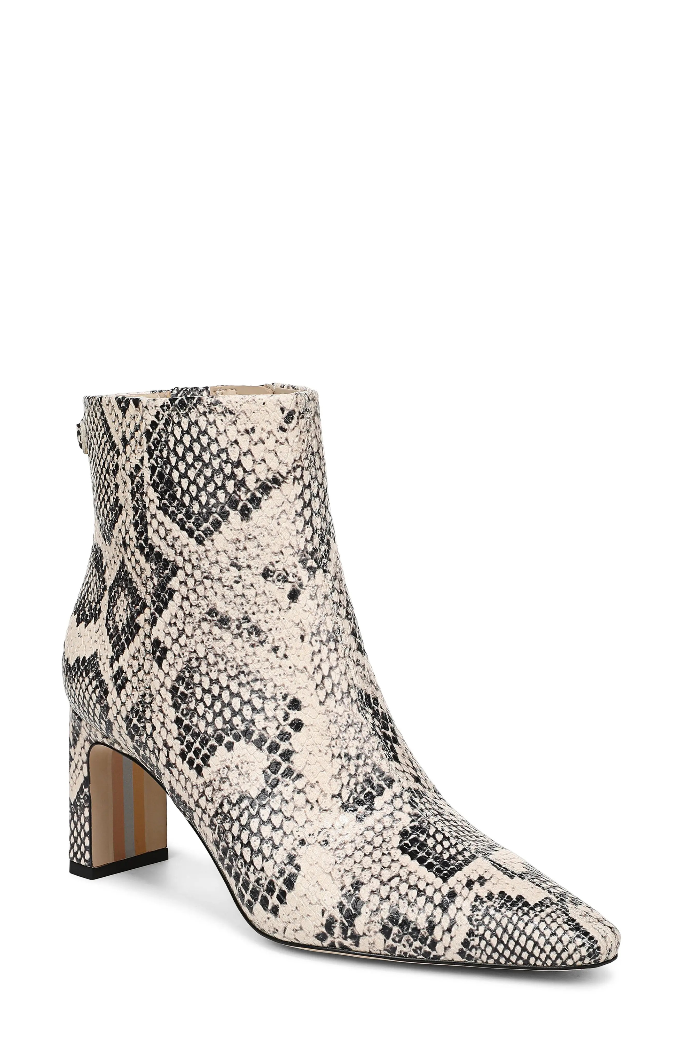 Sam Edelman Saige 4 Croc Embossed Leather Bootie (Women) | Nordstrom | Nordstrom
