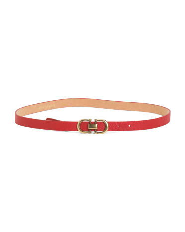 Made In Italy Leather Double Buckle Belt | TJ Maxx