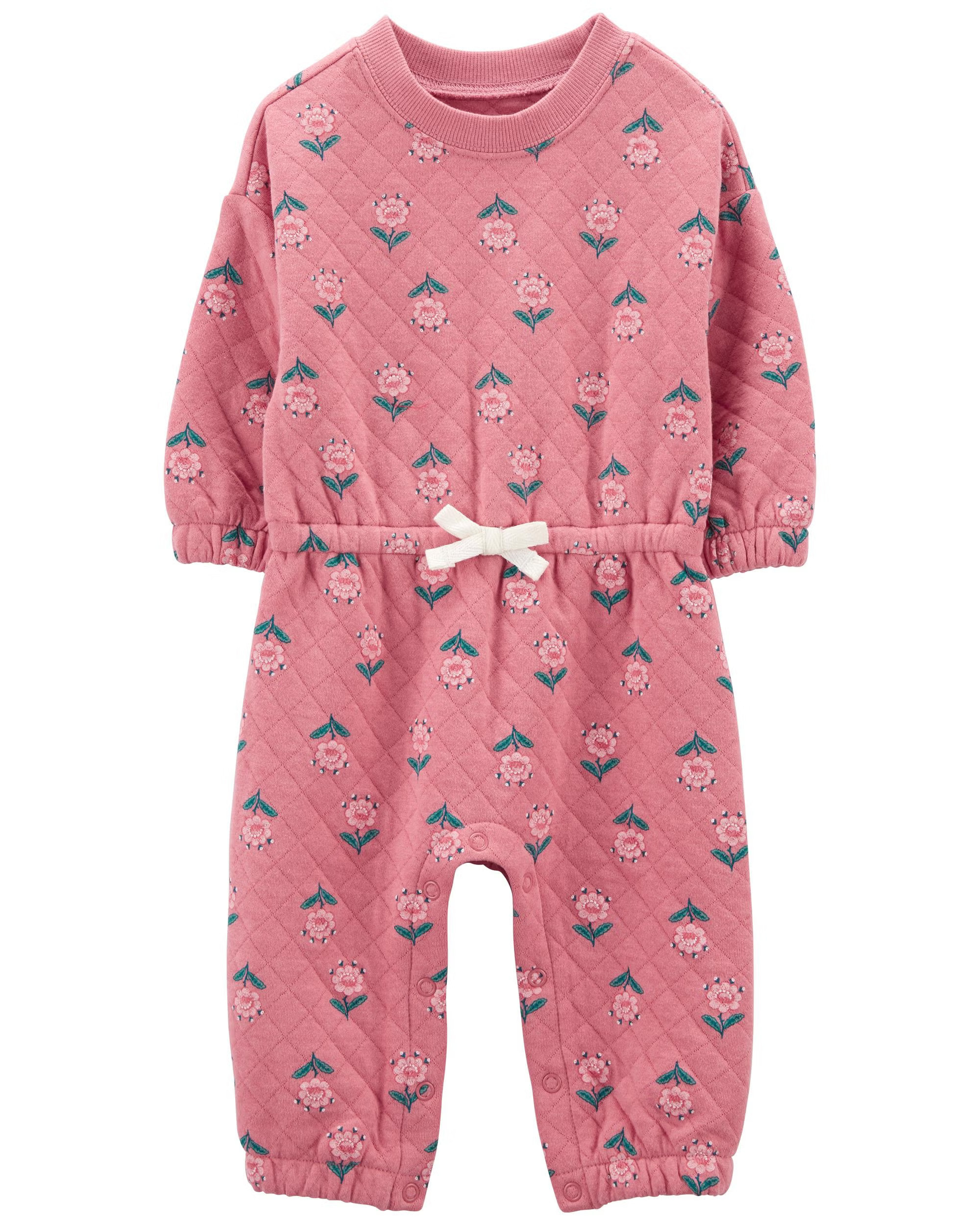 Pink Baby Doubleknit Jumpsuit | carters.com | Carter's
