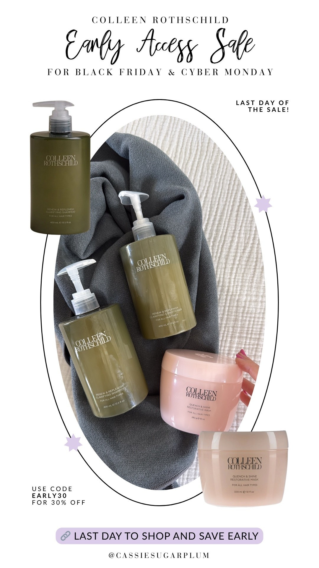 Last day of the Colleen Rothschild BFCM Early Access sale! Use code EARLY30 to get 30% off sitewide! 🤍

#LTKBeauty #LTKGiftGuide #LTKCyberWeek