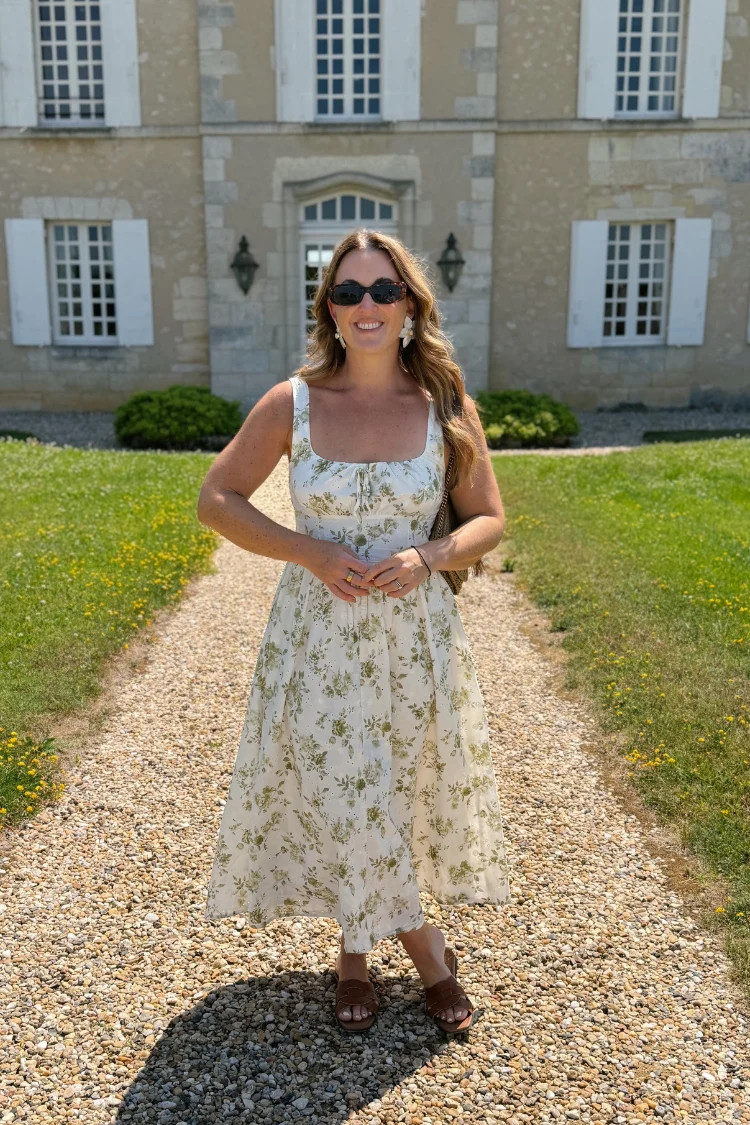 Olive Blossom Eyelet Midi Dress | Confête