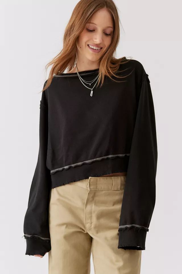 BDG Tiffany Boat Neck Sweatshirt | Urban Outfitters (US and RoW)