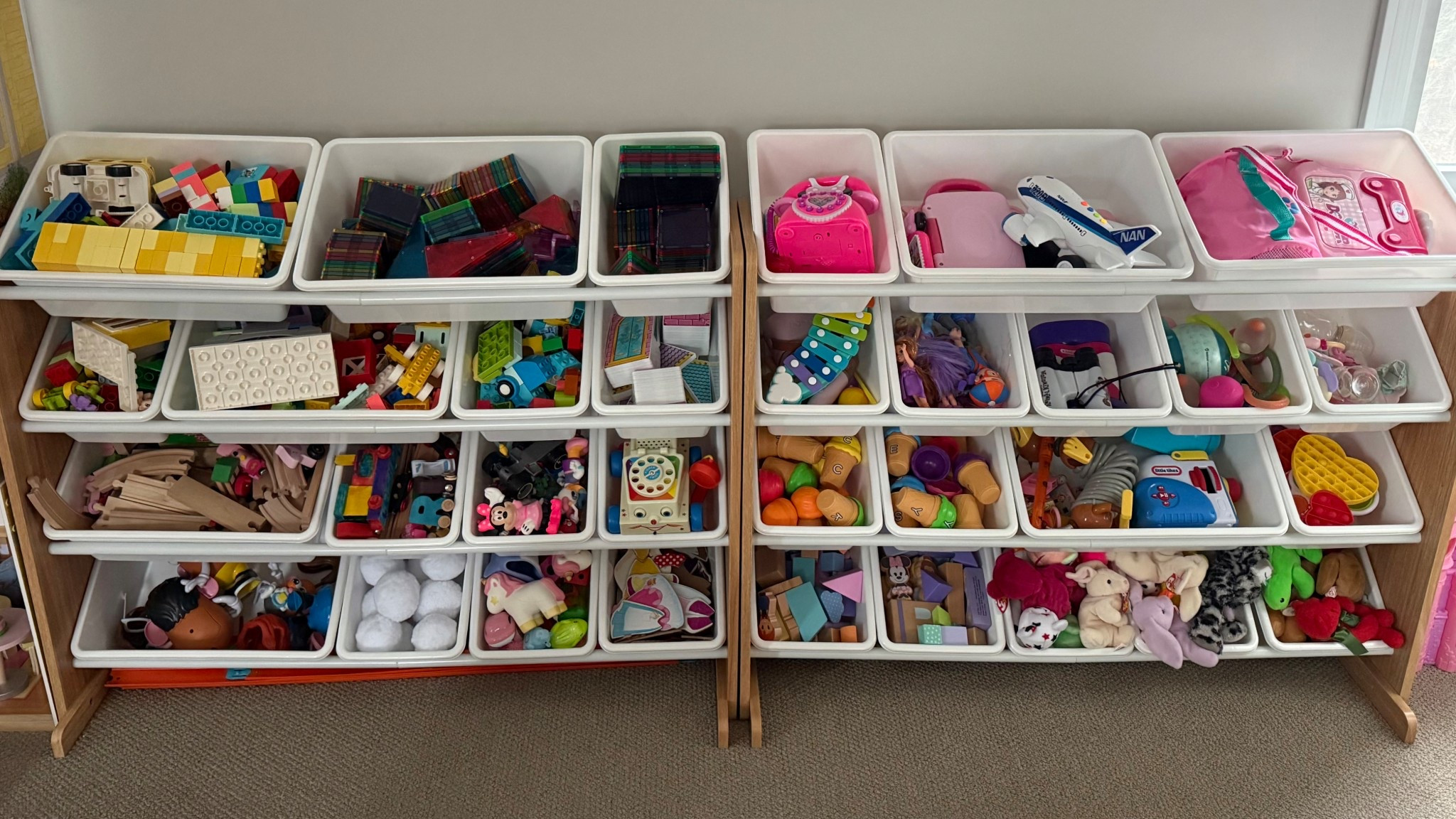 Playroom organization - I love that the kids can see all of the toys and grab what they want and go! I have 2 side by side here. 

#playroom
#organization
#toystorage
#storagesolutions
#toycleanup
#playroomtoys


#LTKBaby #LTKFamily #LTKKids