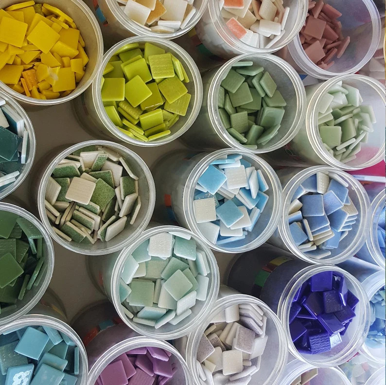 1 lb. Mixed Mosaic Tiles for Crafts 1" x 1" | Etsy (Global)