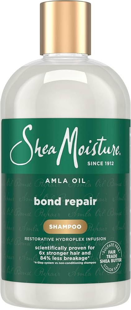 SheaMoisture Bond Repair Shampoo Amla Oil Deeply Cleanses and Removes Build Up to Repair Hair Bon... | Amazon (US)