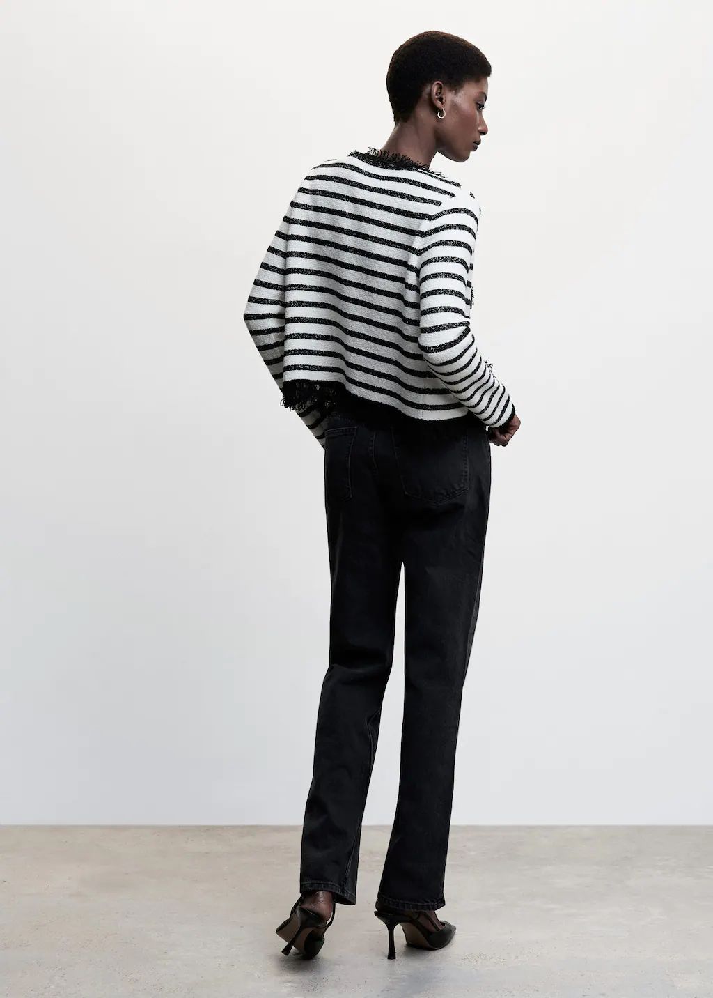 Striped cotton cardigan | MANGO (US)