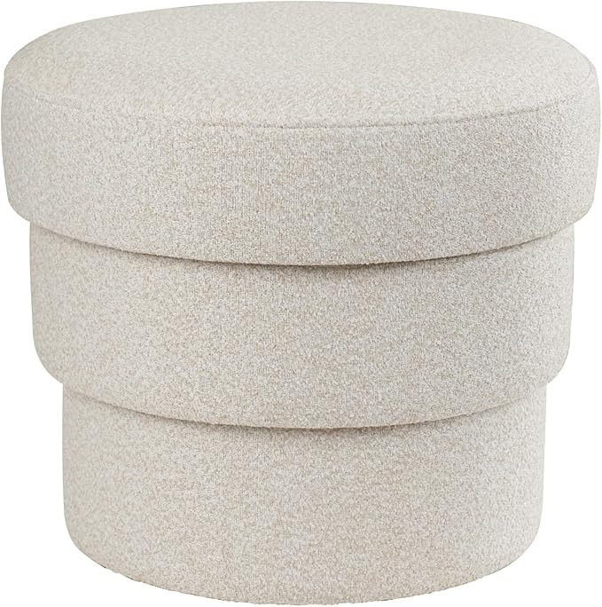 Modern Round Storage Ottoman with Removable Lid, Tiered Design for Living Room, Extra Seating & H... | Amazon (US)