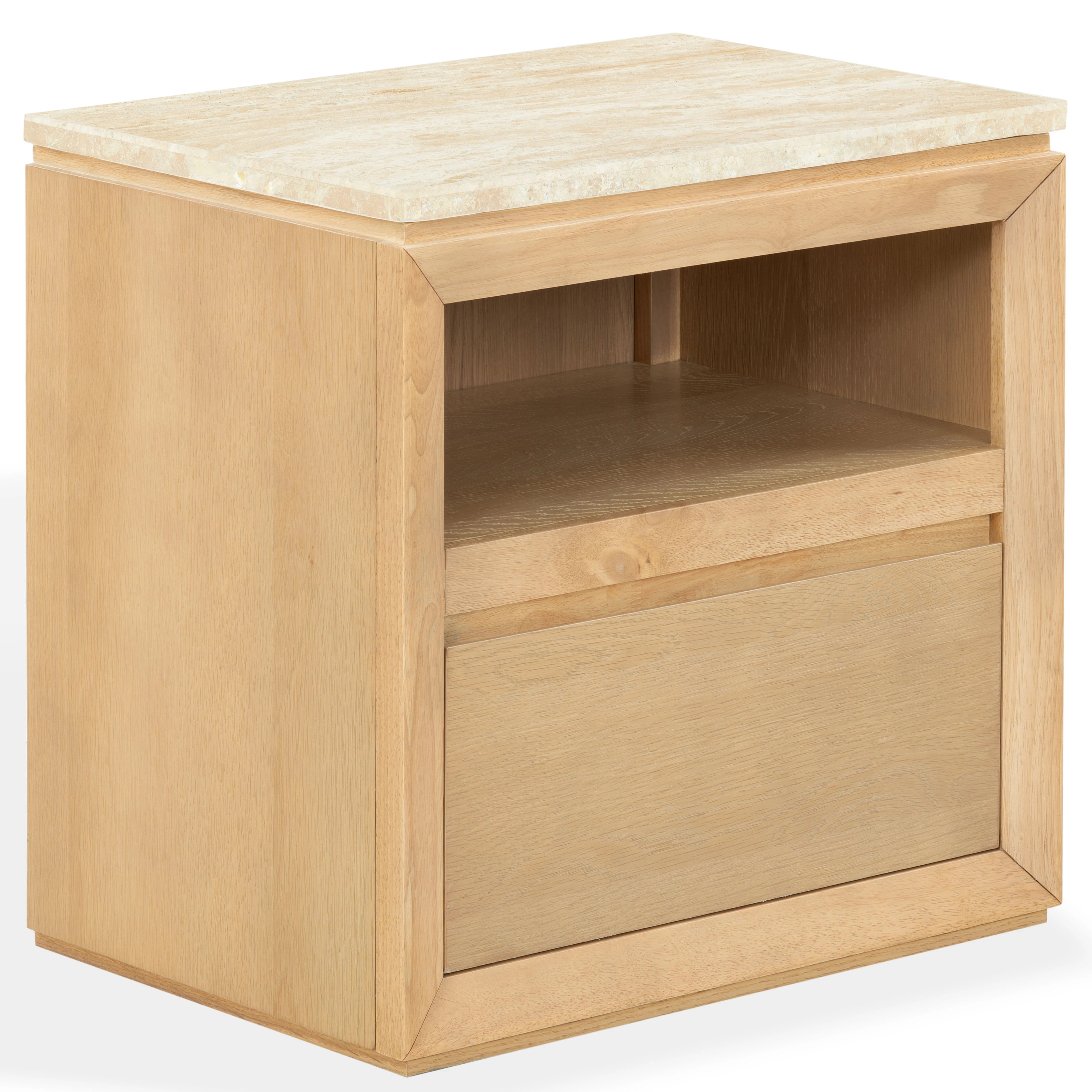 Alaura Travertine Top Nightsta | Wayfair North America