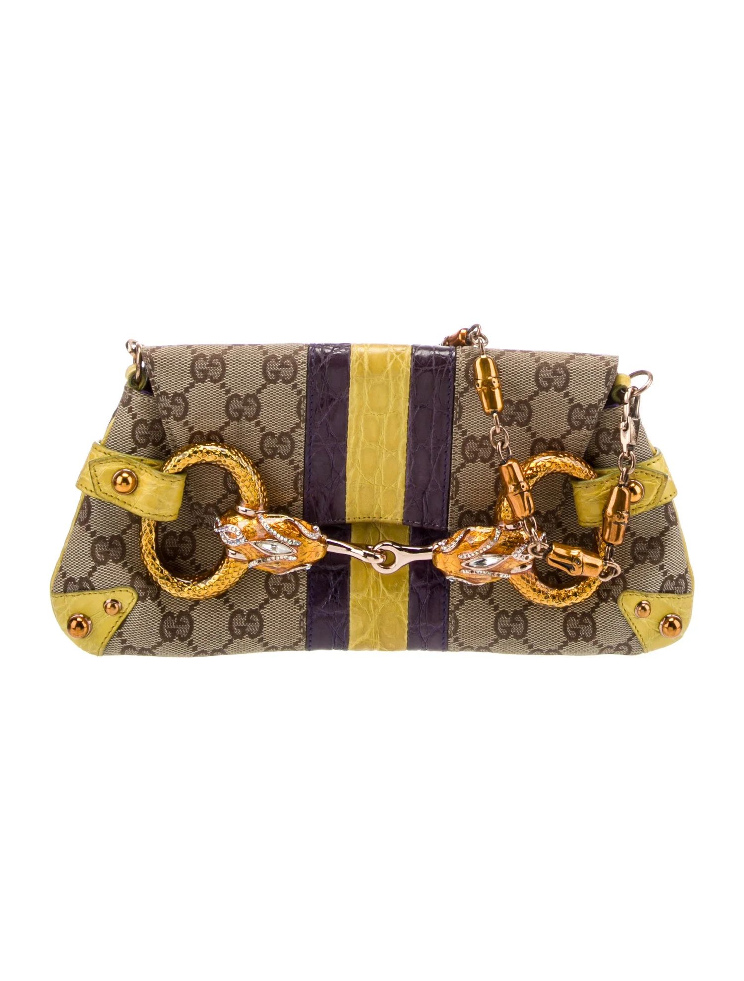 GG Canvas Serpent Clutch | The RealReal