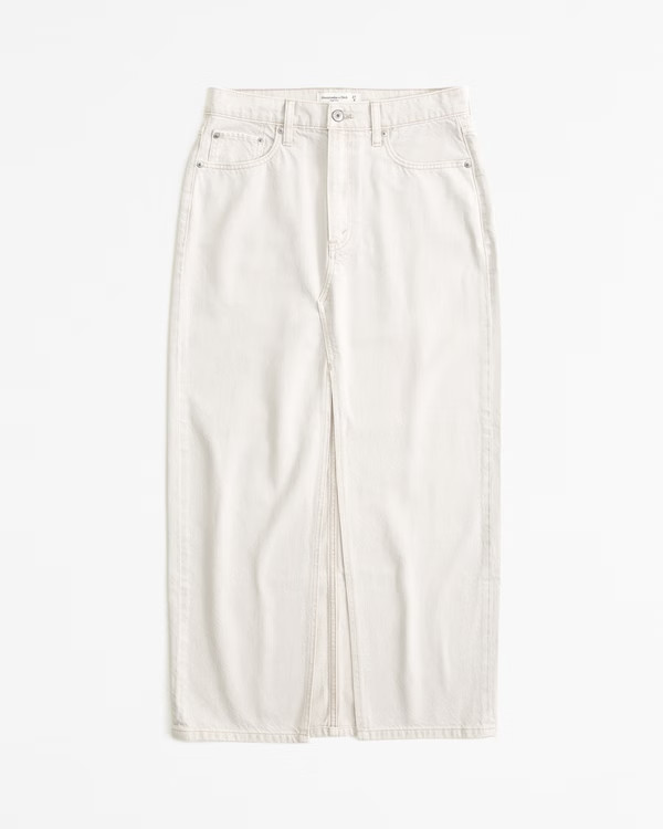 Denim Maxi Skirt | Abercrombie & Fitch (US)