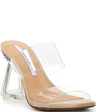 Gianni Bini Playa Clear Architectural Wedge Slide Sandals - 11 | Dillard's