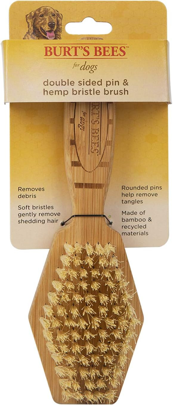 Burt's Bees for Pets Double Sided Pin & Hemp Bristle Dog Brush | Best All-Purpose Dog Brush to Re... | Amazon (US)