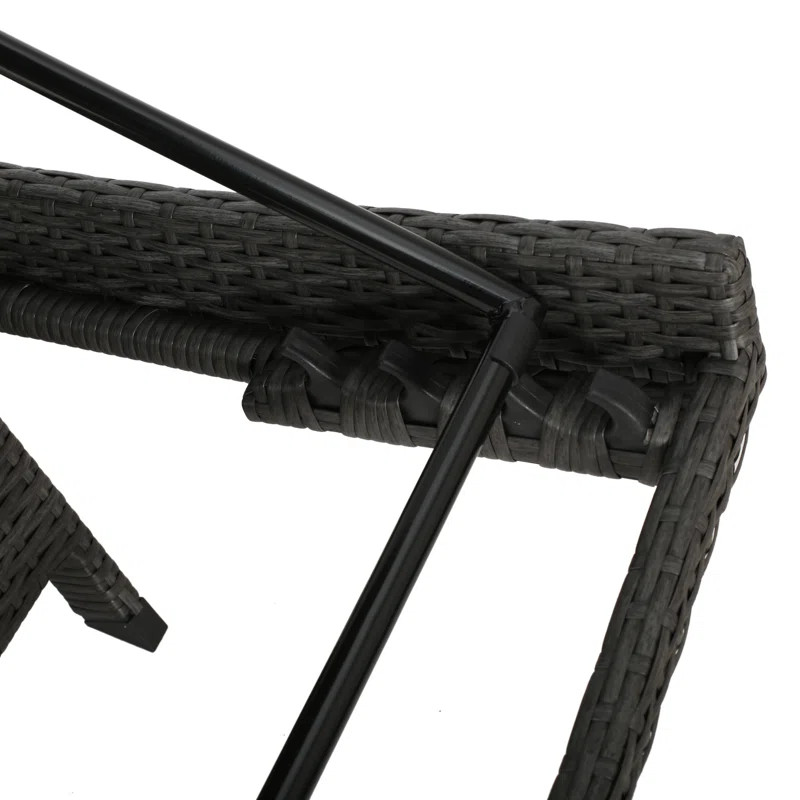 East Village Outdoor Wicker Chaise Lounge Set with Table | Wayfair North America