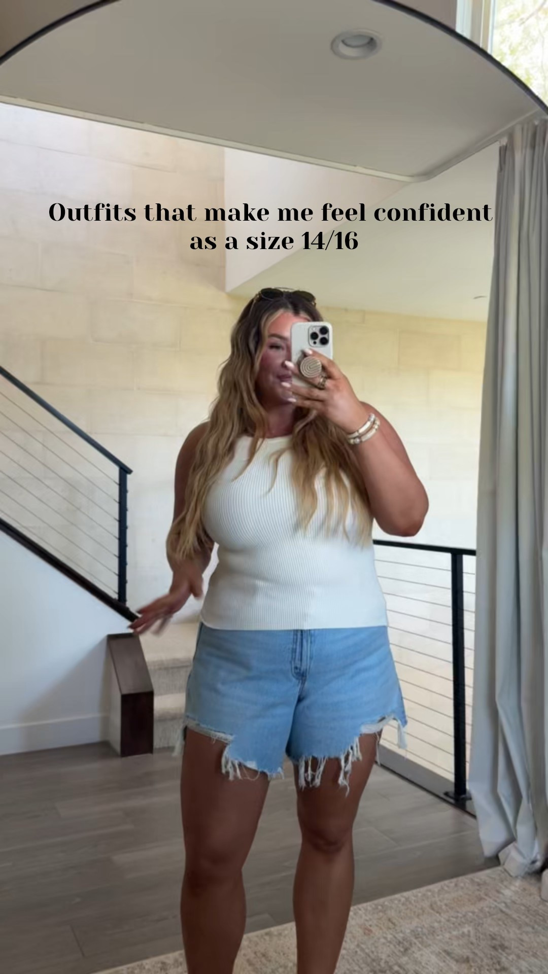 wearing a 33 in these shorts and a xl in this top!! 

#LTKSaleAlert #LTKStyleTip #LTKMidsize