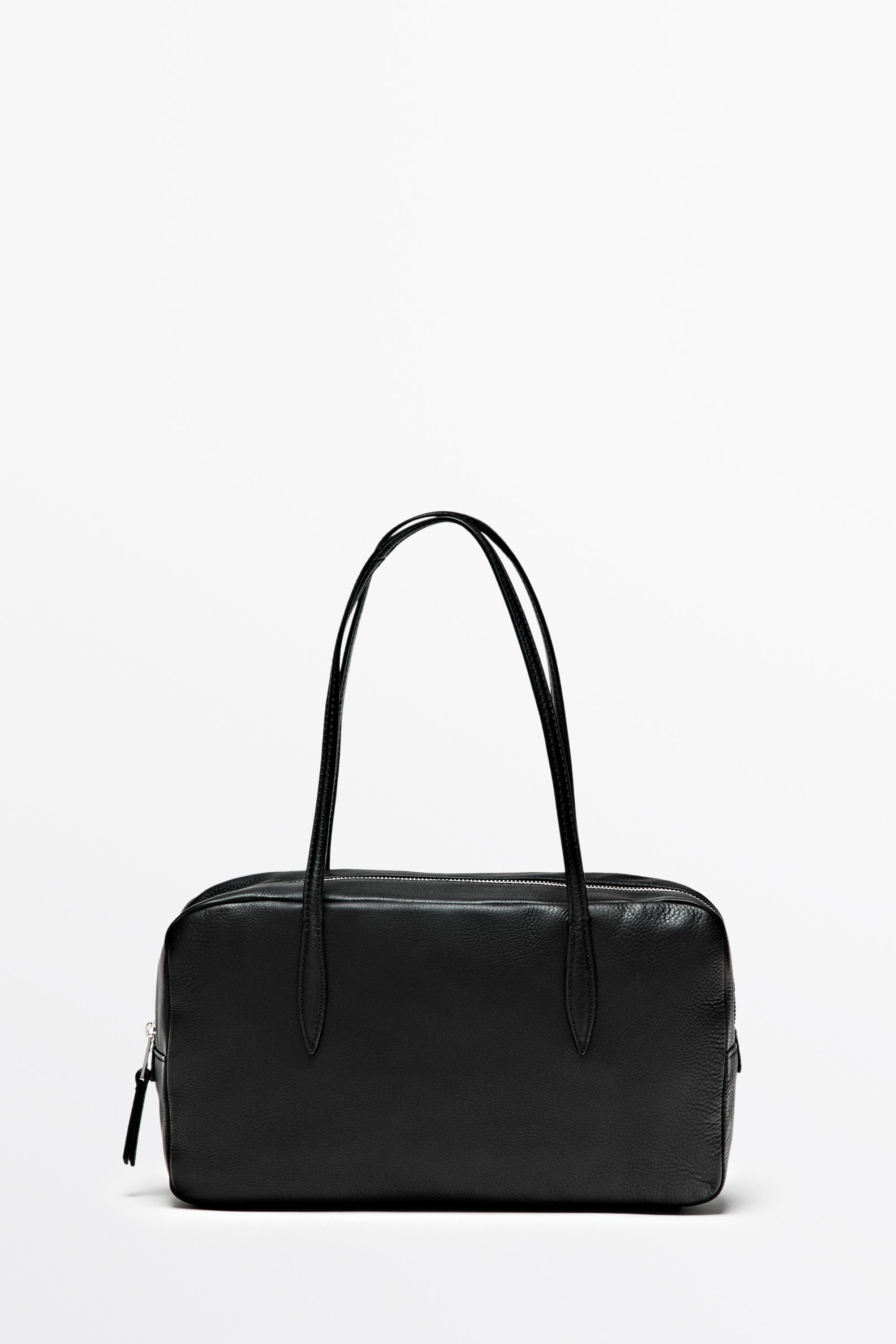 Nappa leather mini duffle bag | Massimo Dutti US
