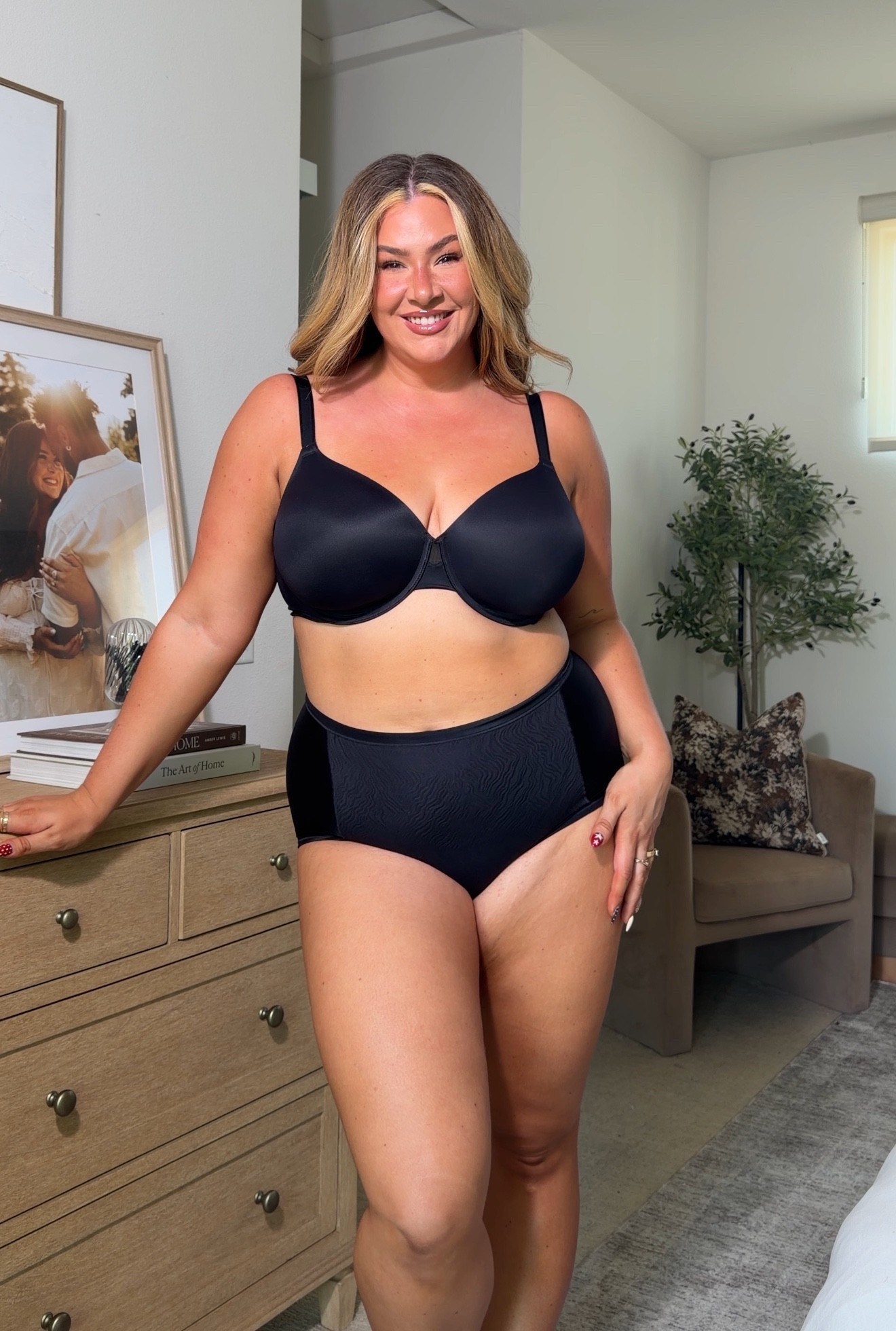 Wearing a 2XL in the briefs & a 40DD in the bra

#LTKMidsize #LTKTall #LTKWorkwear