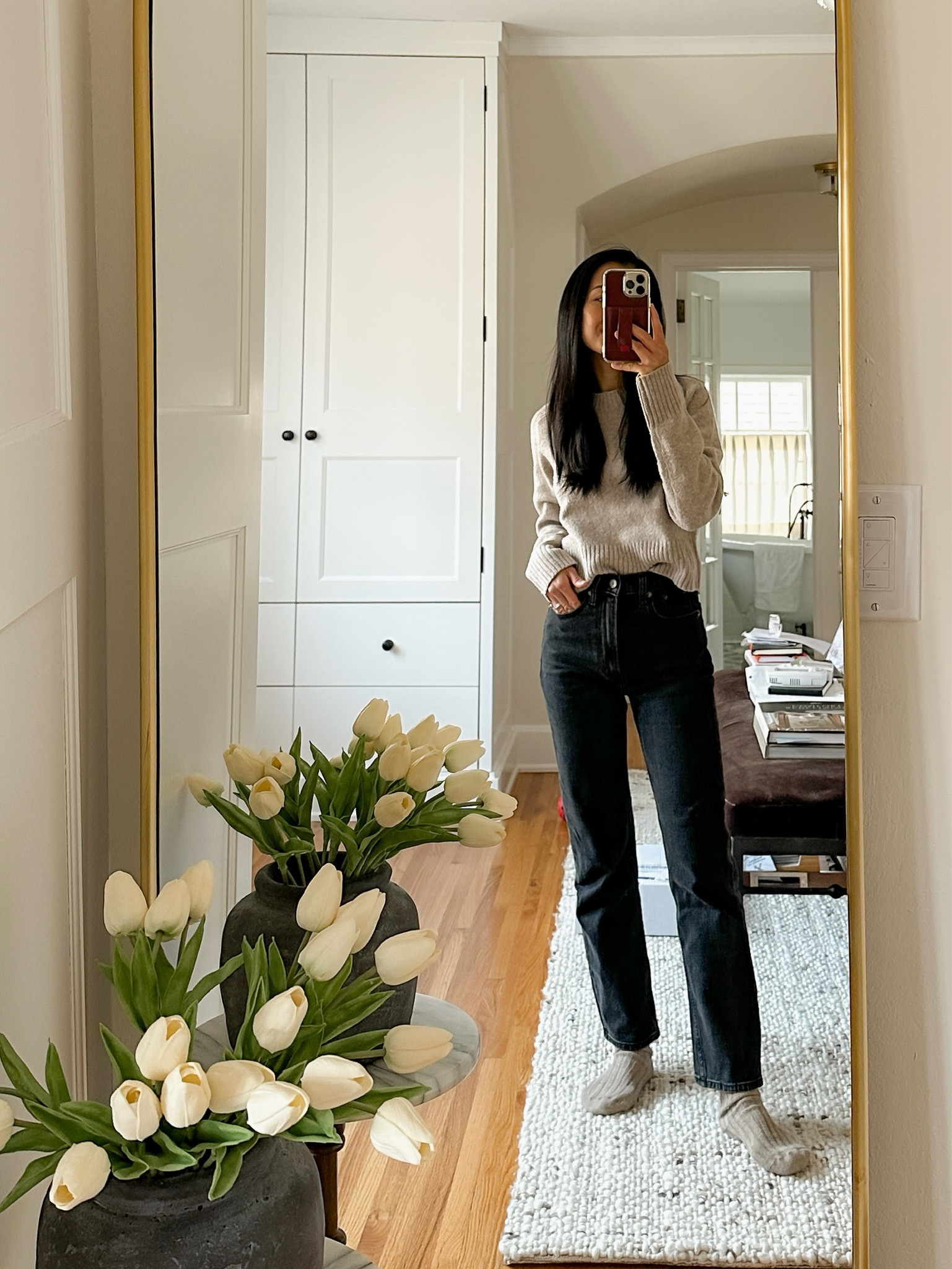 20% off with code: AFLTK. Timeless fall outfit idea. This is from last year and I’m pulling out again for this year. Can’t go wrong with black jeans and a cozy sweater. These are the ankle jeans and 20% off with code: AFLTK. Wearing size 23 regular.

#LTKFallSale #LTKStyleTip #LTKFindsUnder100