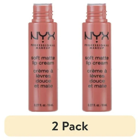 (2 pack) NYX Professional Makeup Soft Matte Lip Cream Lightweight Liquid Lipstick 19 Cannes 0.8 fl oz | Walmart (US)