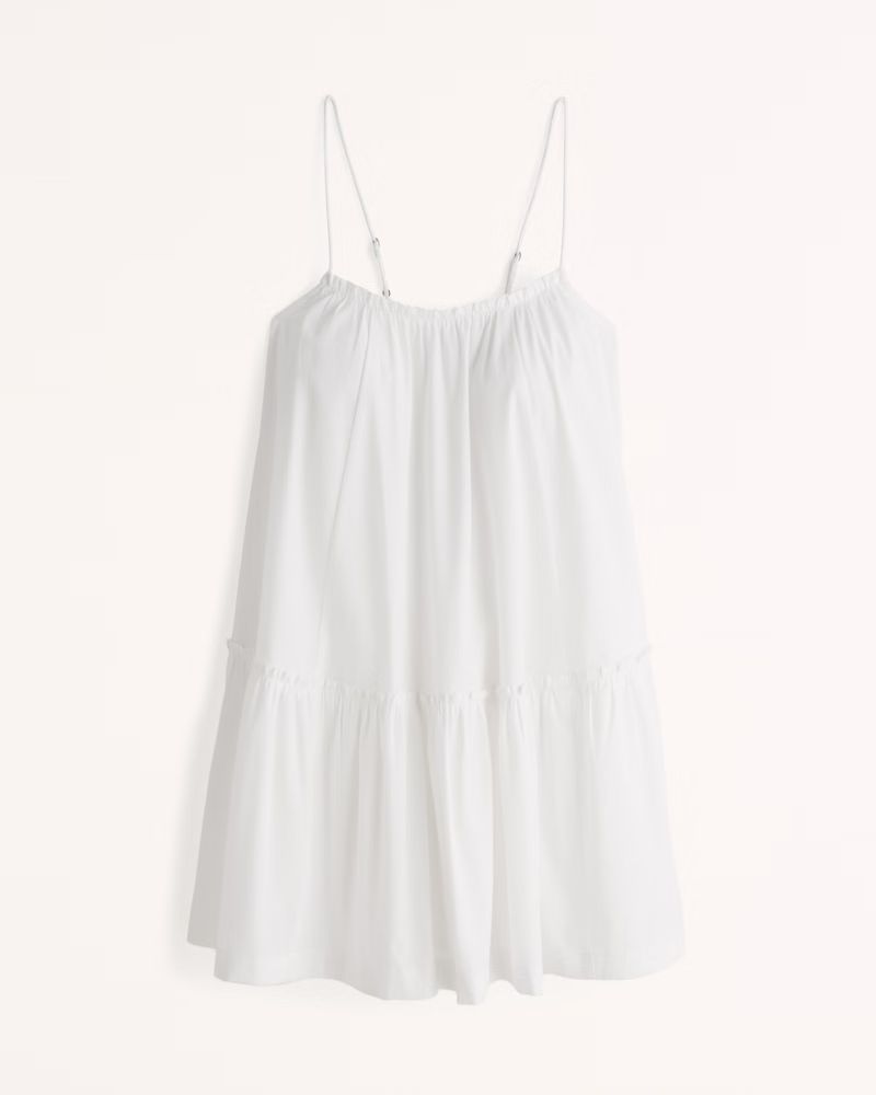 Ruffle Trapeze Mini Dress | Abercrombie & Fitch (US)