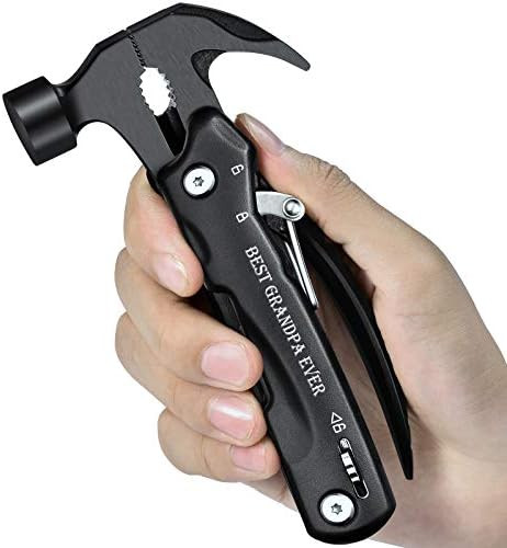 VEITORLD All in One Survival Tools Small Hammer Multitool, Gifts for Dad from Daughter Son Christmas | Amazon (US)