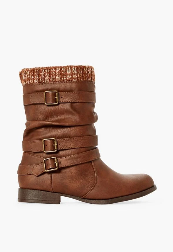 Nafise Sweater Cuff Boot | JustFab