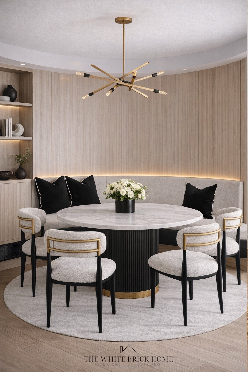 A modern dining area from Amazon! Modern furniture with fluted and brass accents prove that high end style can still be achieved on a budget. 

Amazon, Amazon home, dining room, dining nook, dining table, chandelier, dining chair, throw pillow, home decor, home accents, dining room ideas, dining room decor ideas, dining nook, eat in kitchen, eat in kitchen design, home decor, home design, chandelier, modern lighting, modern home design, dining table, affordable dining table, look for less dining chairs, designer inspired dining furniture, Amazon 

#LTKFindsUnder100 #LTKSaleAlert #LTKHome