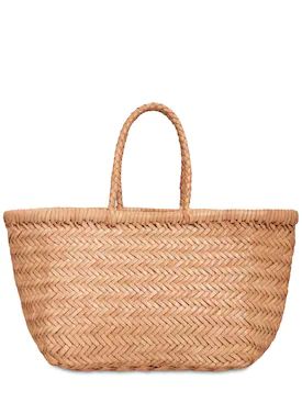 Dragon Diffusion - Triple jump small leather basket bag - Natural | Luisaviaroma | Luisaviaroma