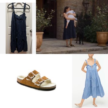 Meghan wearing JCrew maxi dress and Birkenstocks #maternity #home #casual

#LTKstyletip